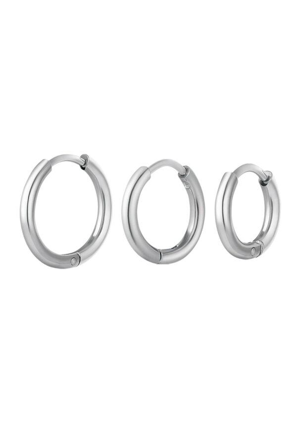 3er Set Creolen - Silber